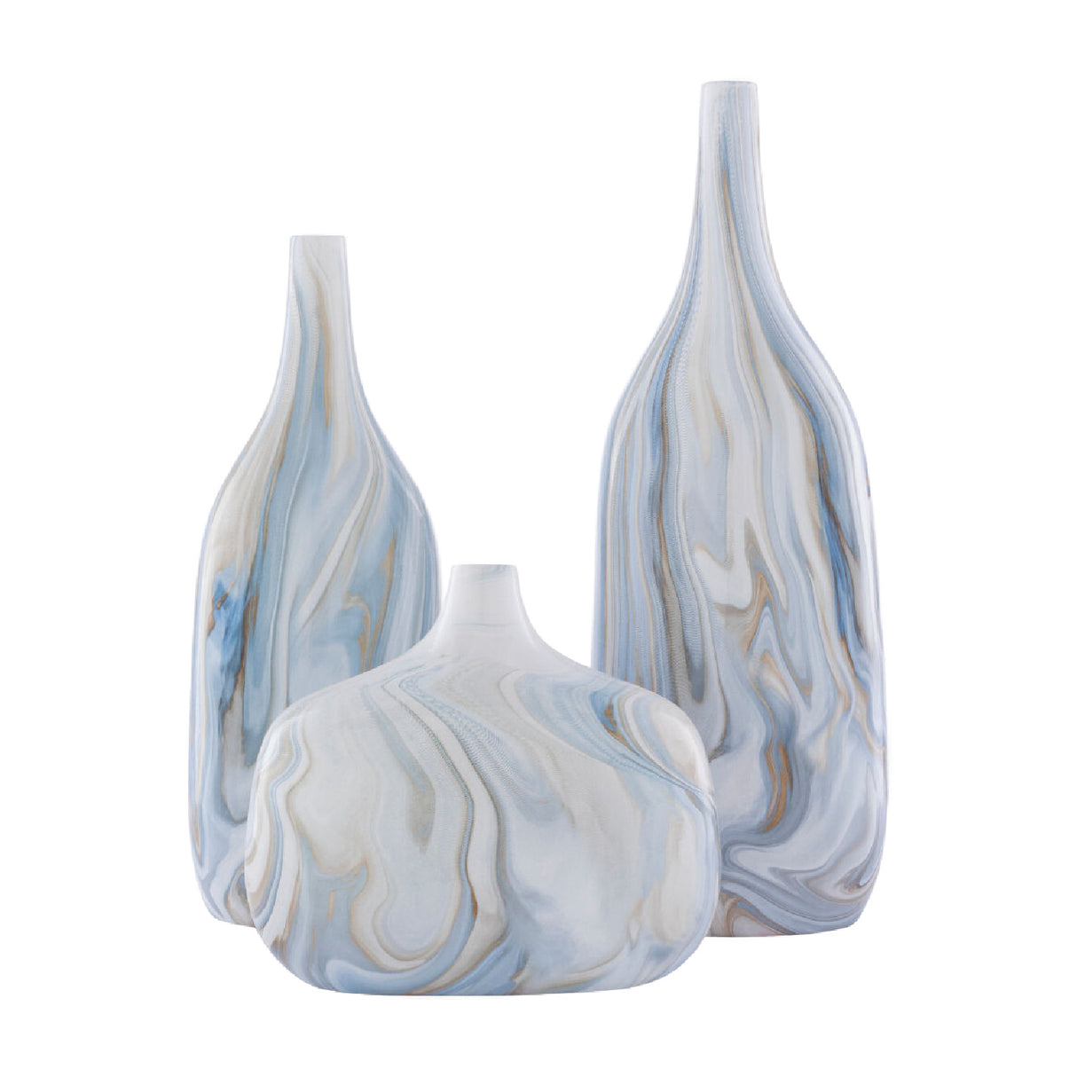 Modern European furniture - Marbled Ceramic Outdoor Vases (3) - www.oroa.com | Oroa.com