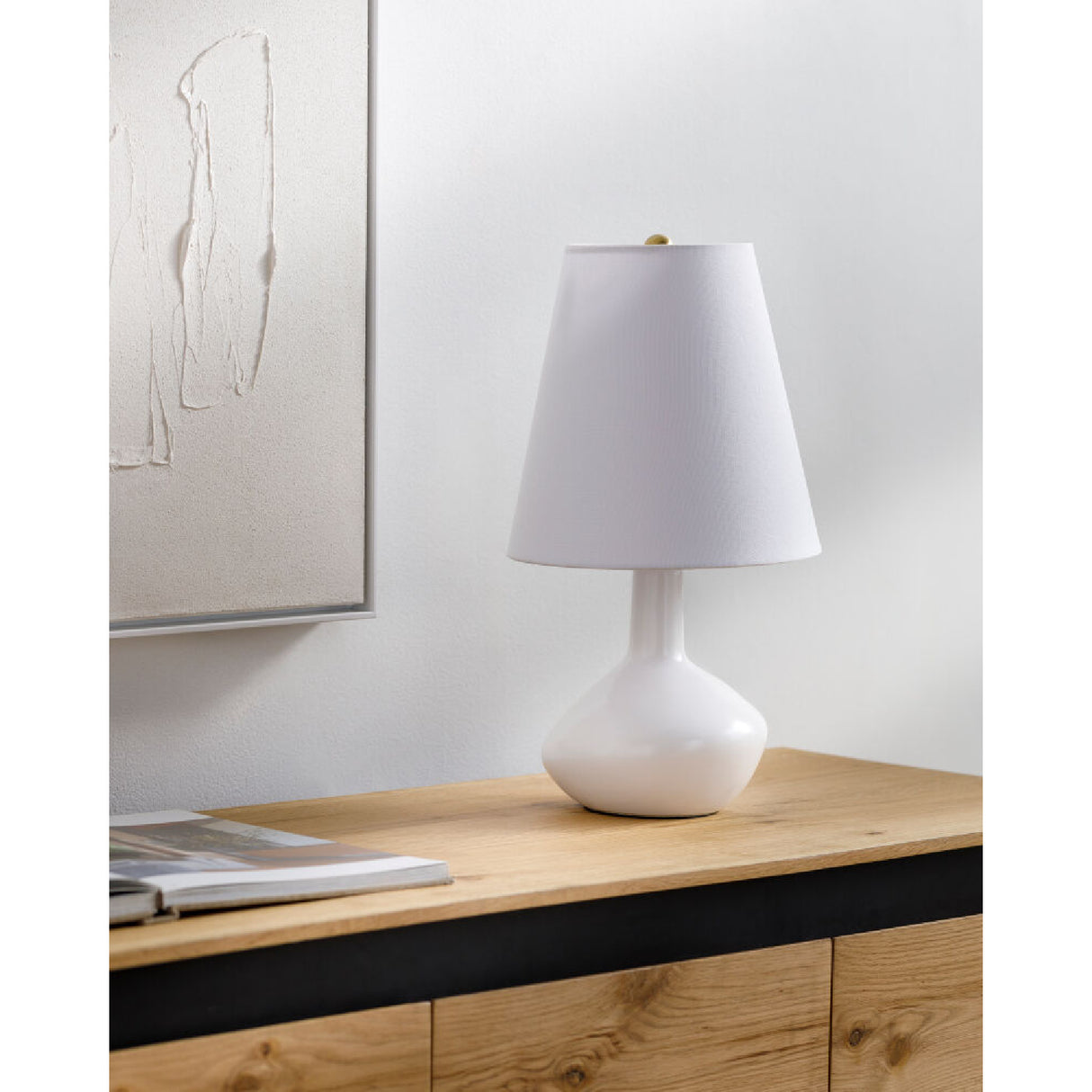 Modern European furniture - Tall Linen Shade Table Lamp - www.oroa.com | Oroa.com