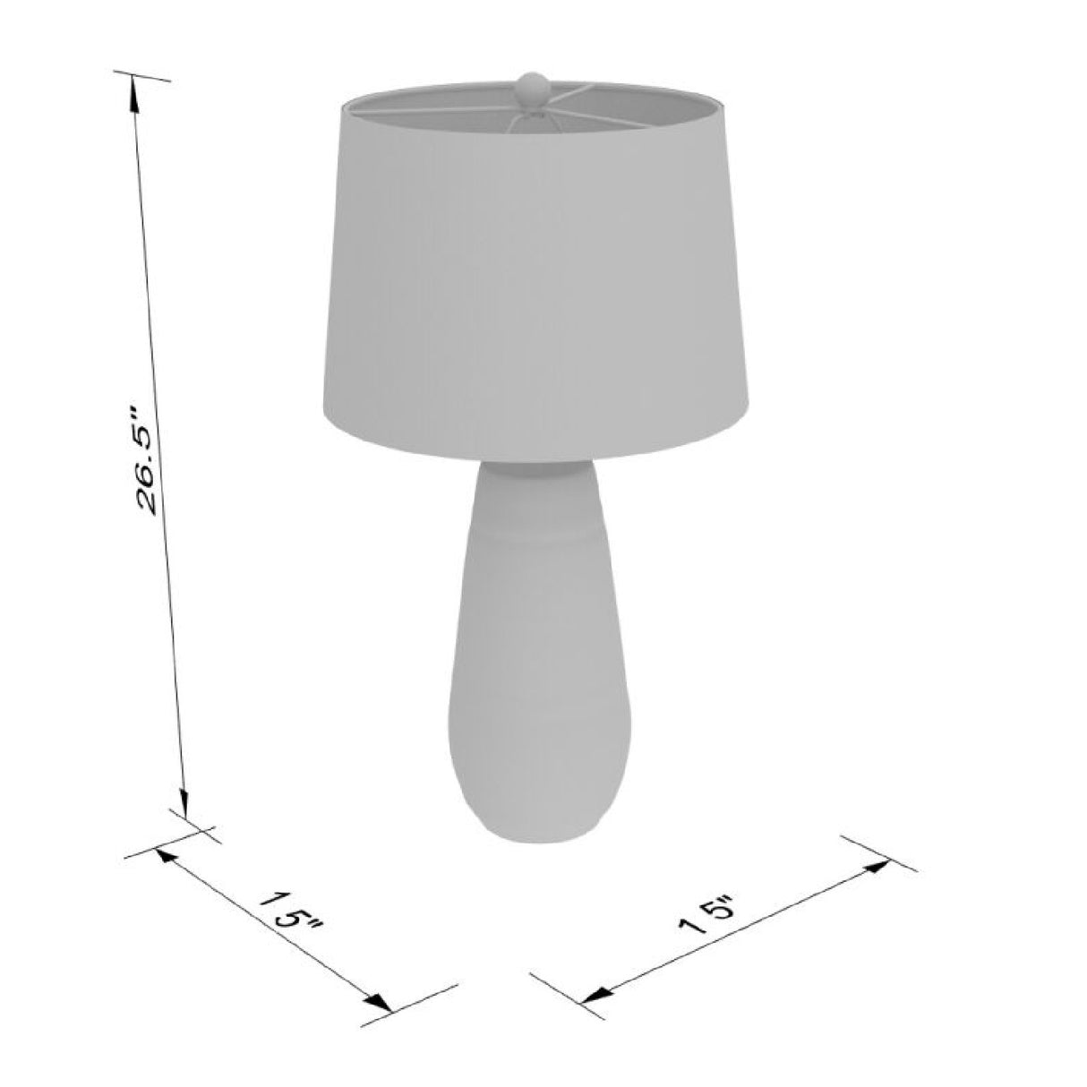 Modern European furniture - Ivory Linen Accent Table Lamp - www.oroa.com | Oroa.com