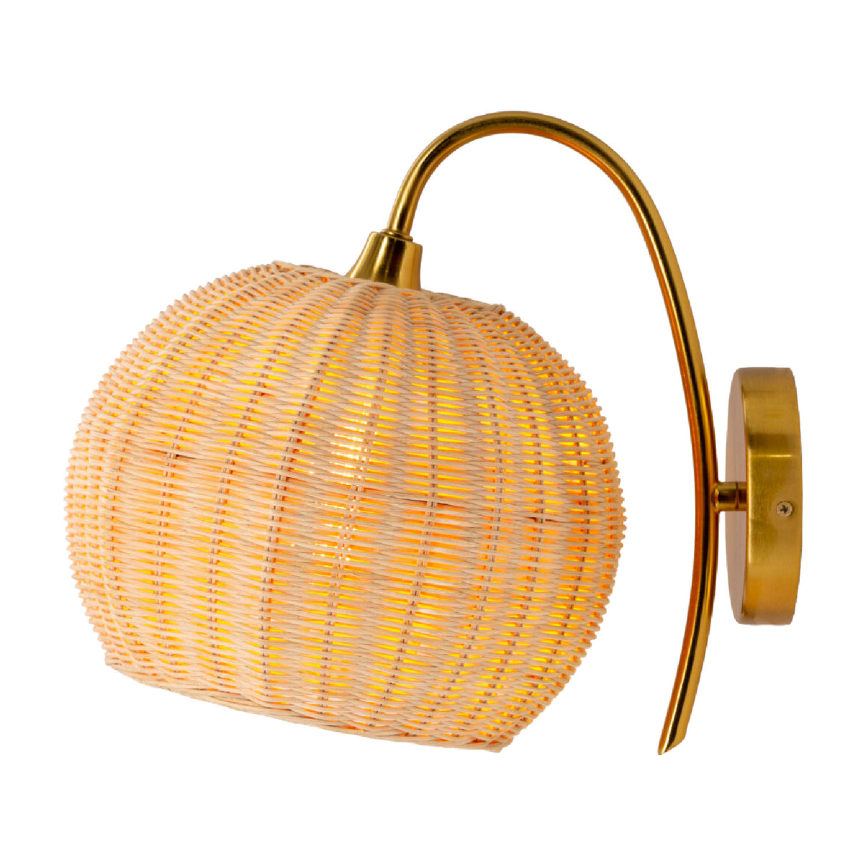 Modern European furniture - Round Rattan Wall Lamp - www.oroa.com | Oroa.com