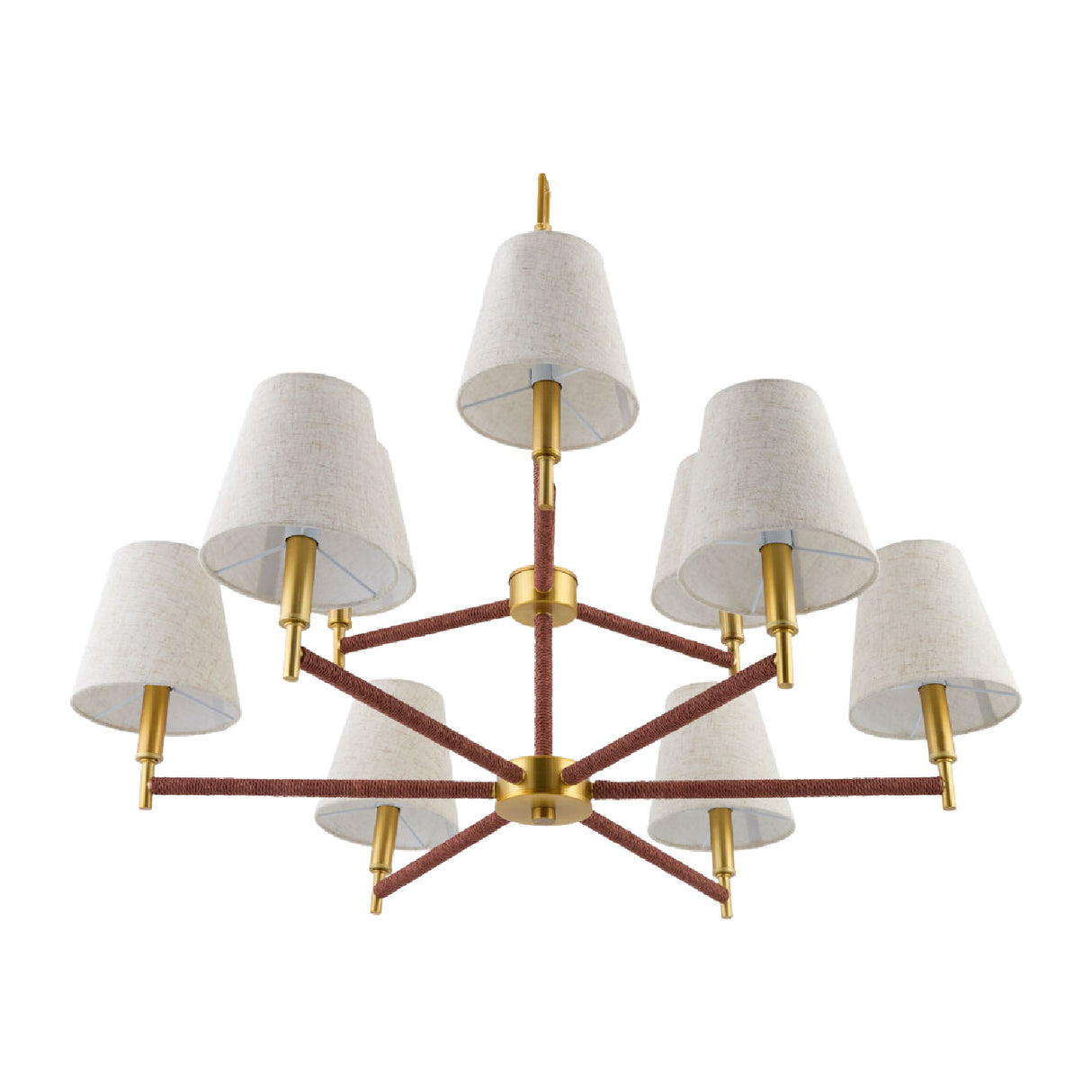 Modern European furniture - Fabric Shade 9-Light Chandelier - www.oroa.com | Oroa.com