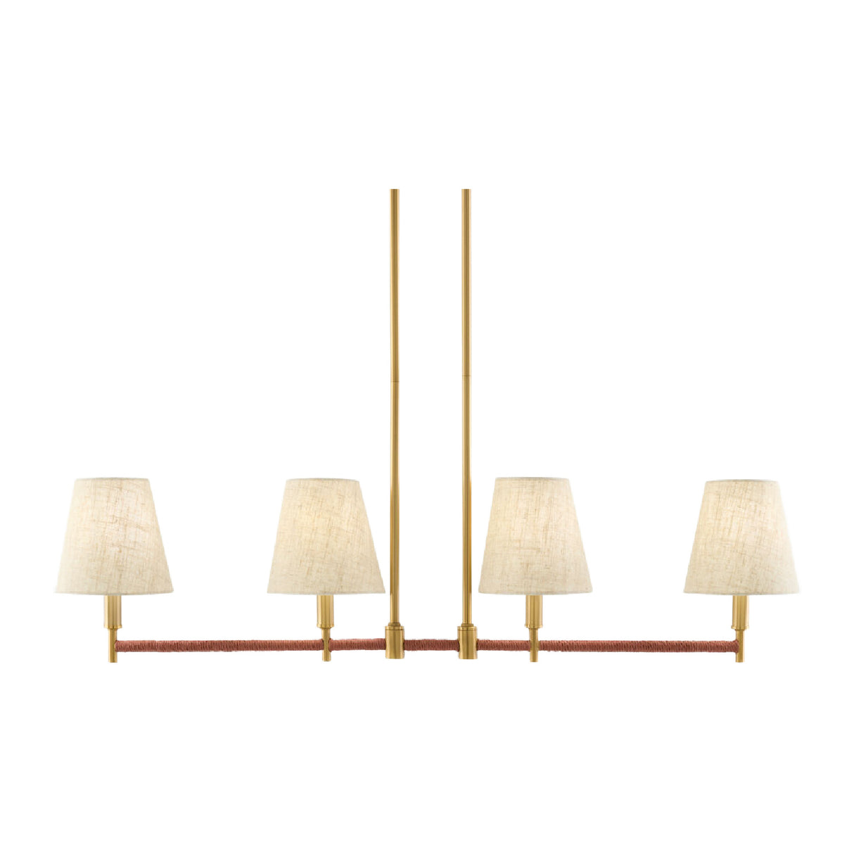 Modern European furniture - Fabric Shade 4-Light Linear Chandelier - www.oroa.com | Oroa.com
