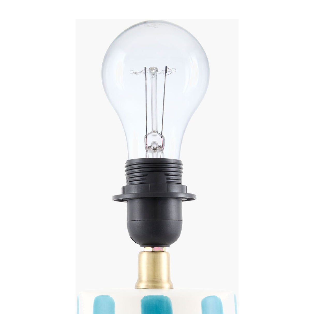 Modern European furniture - Striped Ceramic Linen Table Lamp - www.oroa.com | Oroa.com