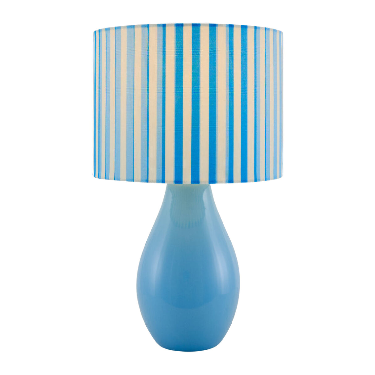 Modern European furniture - Striped Linen Ceramic Table Lamp - www.oroa.com | Oroa.com