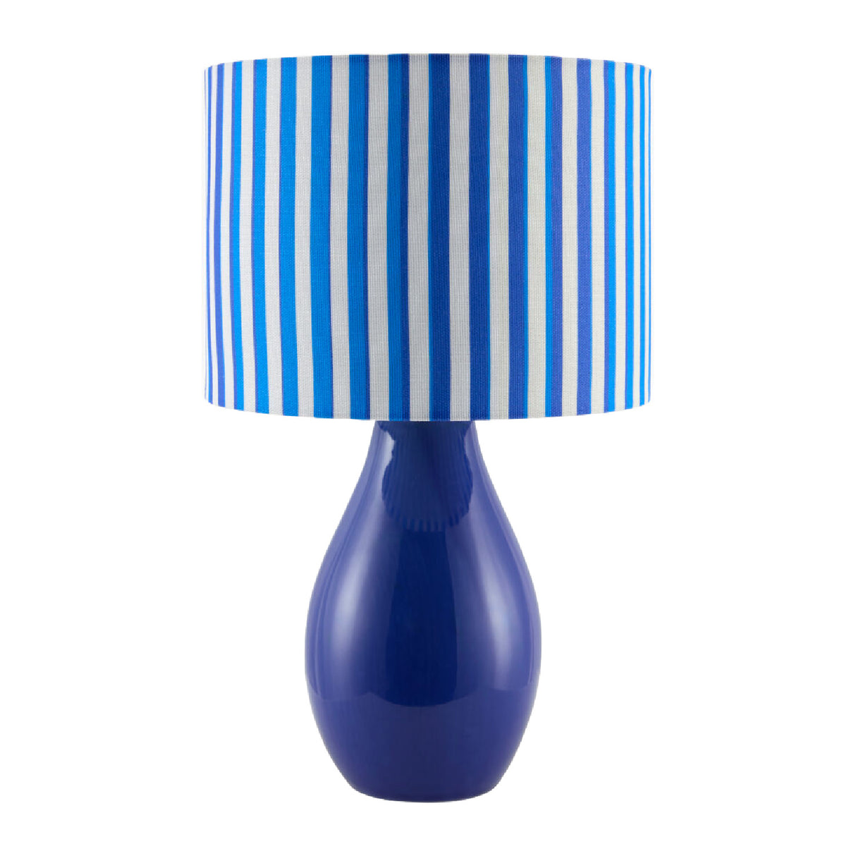 Modern European furniture - Striped Linen Ceramic Table Lamp - www.oroa.com | Oroa.com