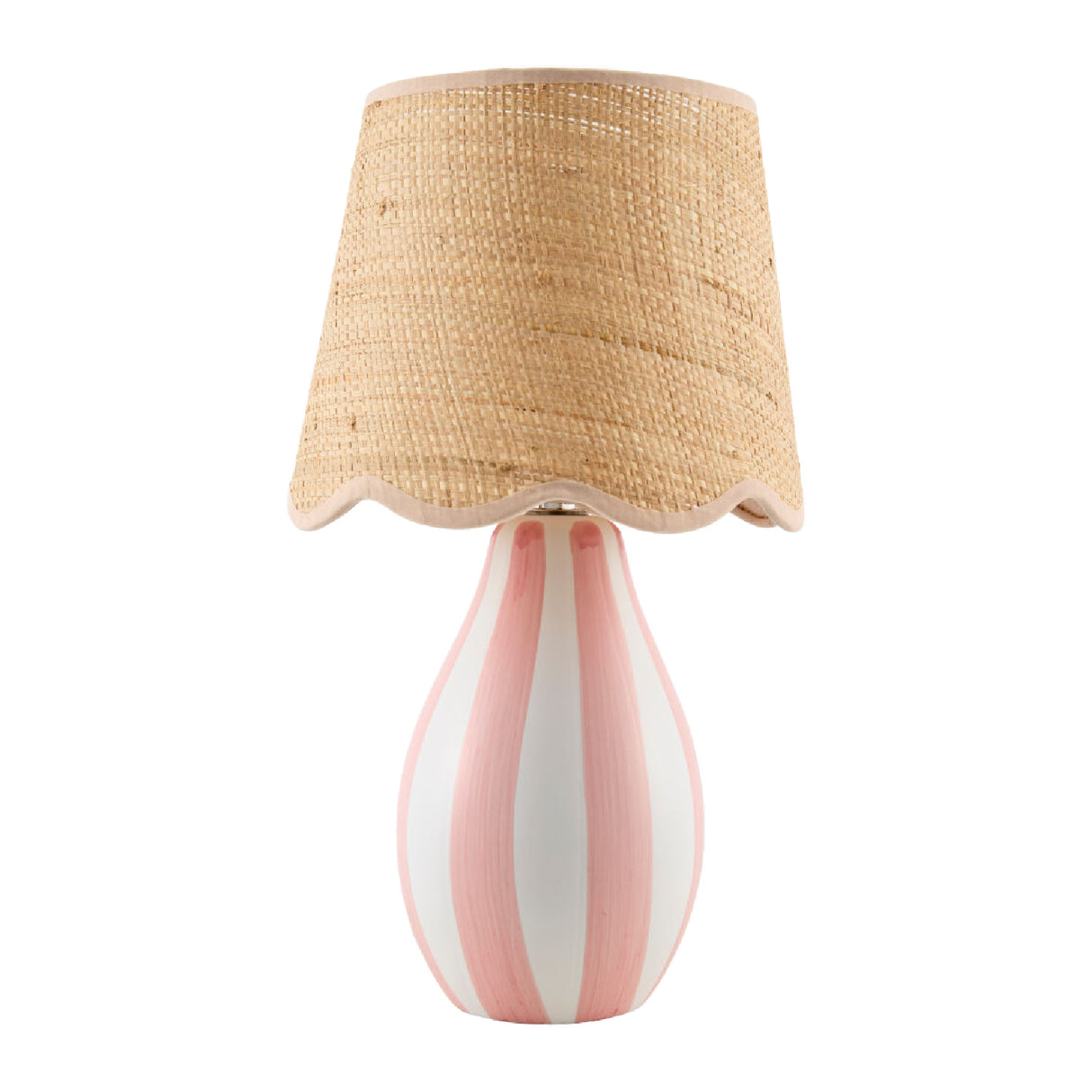 Modern European furniture - Striped Ceramic Seagrass Table Lamp - www.oroa.com | Oroa.com