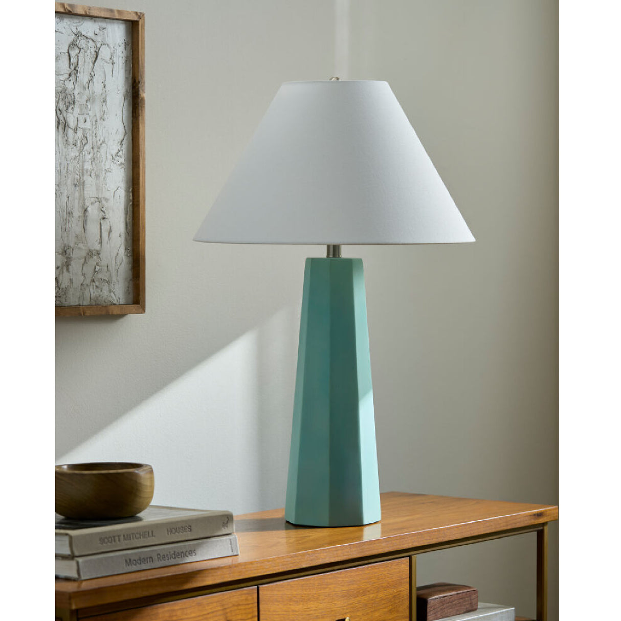 Modern European furniture - Painted Cement Linen Table Lamp - www.oroa.com | Oroa.com