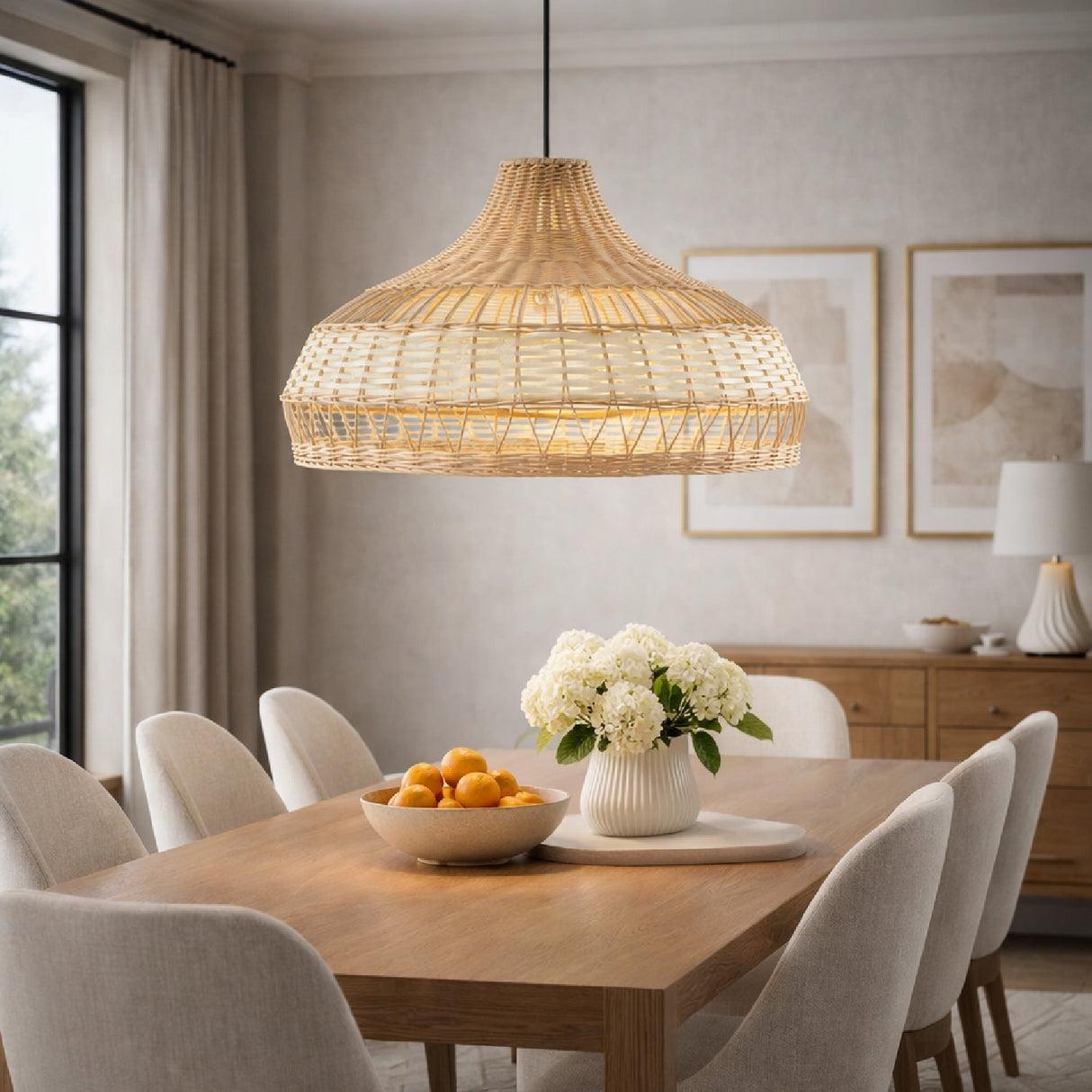 Modern European furniture - Braided Rattan Pendant Lamp - www.oroa.com | Oroa.com