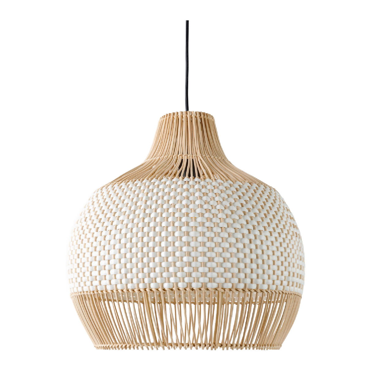 Modern European furniture - Two-Toned Braided Rattan Pendant Lamp - www.oroa.com | Oroa.com