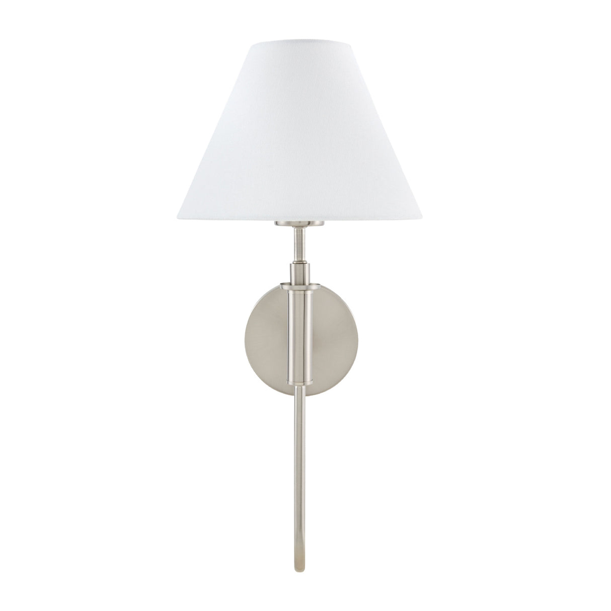 Modern European furniture - White Linen Silver Wall Lamp - www.oroa.com | Oroa.com