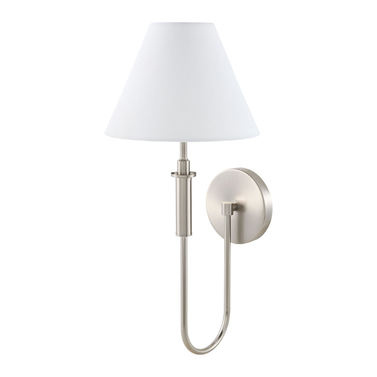 Modern European furniture - White Linen Silver Wall Lamp - www.oroa.com | Oroa.com