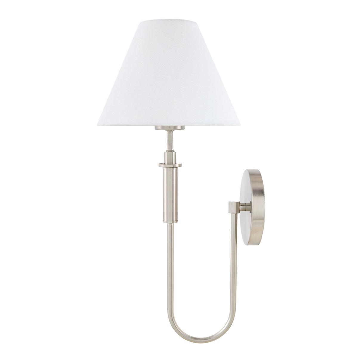 Modern European furniture - White Linen Silver Wall Lamp - www.oroa.com | Oroa.com