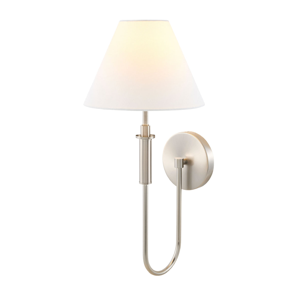 Modern European furniture - White Linen Silver Wall Lamp - www.oroa.com | Oroa.com