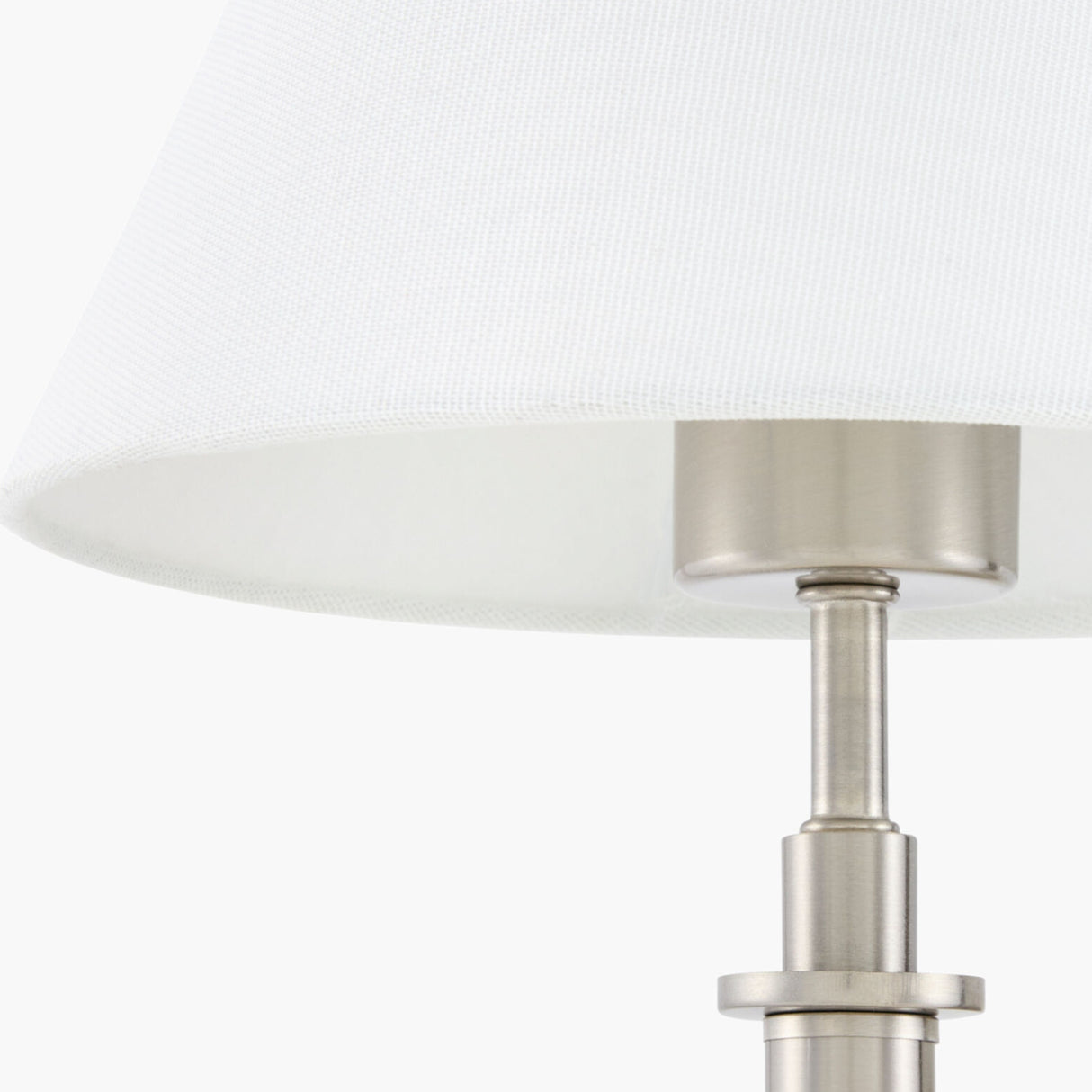 Modern European furniture - White Linen Silver Wall Lamp - www.oroa.com | Oroa.com