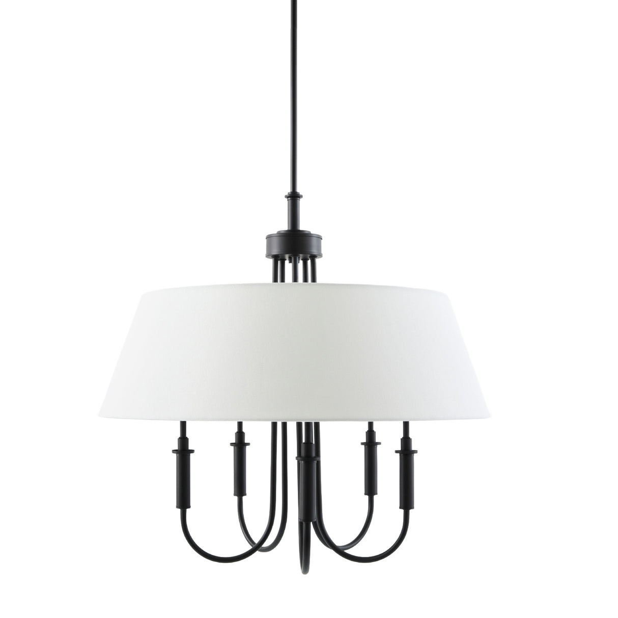 Modern European furniture - White Linen 5-Light Chandelier - www.oroa.com | Oroa.com