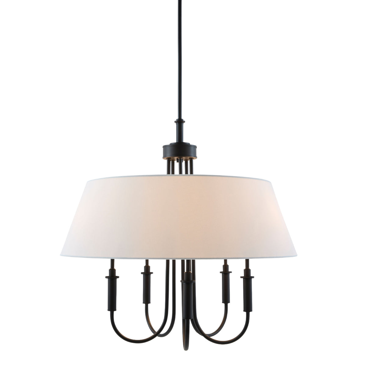 Modern European furniture - White Linen 5-Light Chandelier - www.oroa.com | Oroa.com