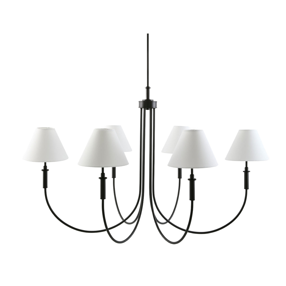 Modern European furniture - Linen Shade 6-Light Chandelier - www.oroa.com | Oroa.com