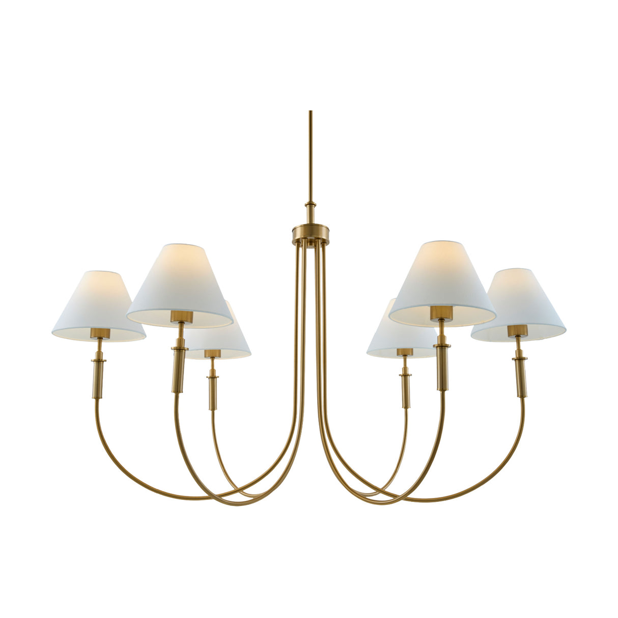 Modern European furniture - Linen Shade 6-Light Chandelier - www.oroa.com | Oroa.com