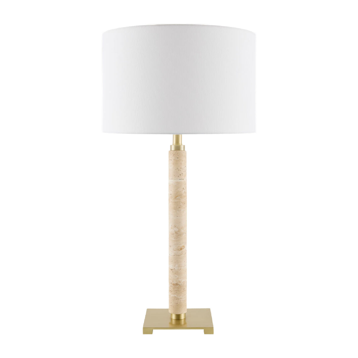 Modern European furniture - White Linen Accent Table Lamp - www.oroa.com | Oroa.com