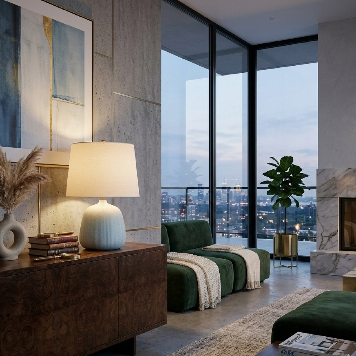 Modern European furniture - Dotted Ceramic Accent Table Lamp - www.oroa.com | Oroa.com