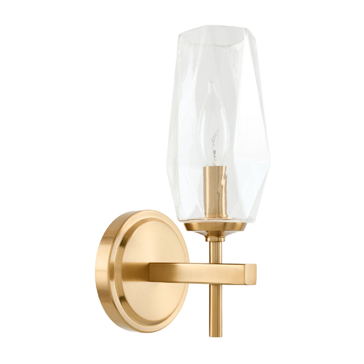 Modern European furniture - Faceted Clear Glass Wall Lamp - www.oroa.com | Oroa.com