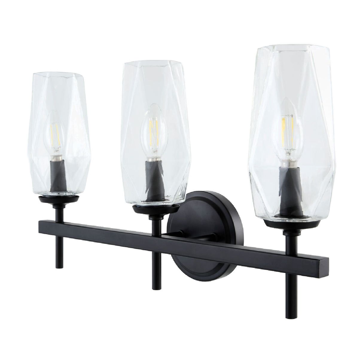 Modern European furniture - Faceted Clear Glass Wall Lamp - www.oroa.com | Oroa.com