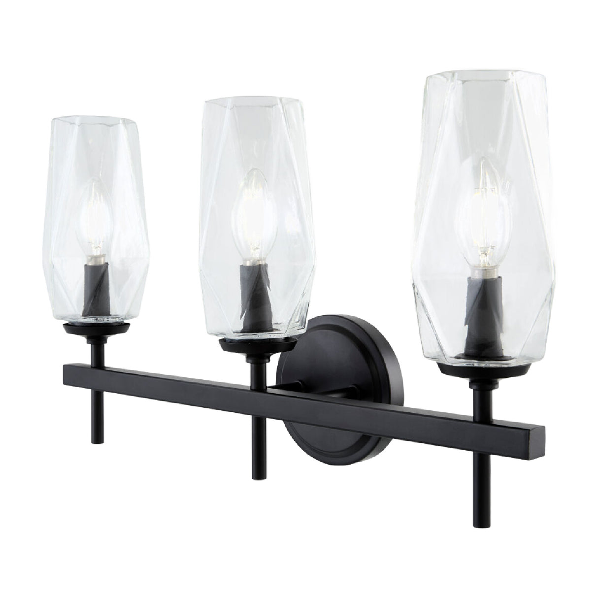 Modern European furniture - Faceted Clear Glass Wall Lamp - www.oroa.com | Oroa.com