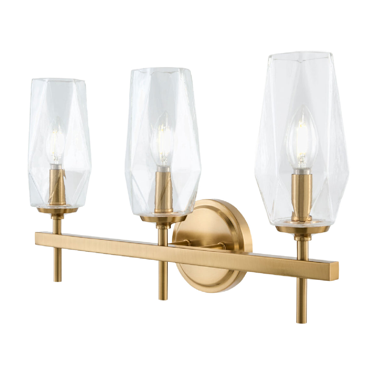 Modern European furniture - Faceted Clear Glass Wall Lamp - www.oroa.com | Oroa.com