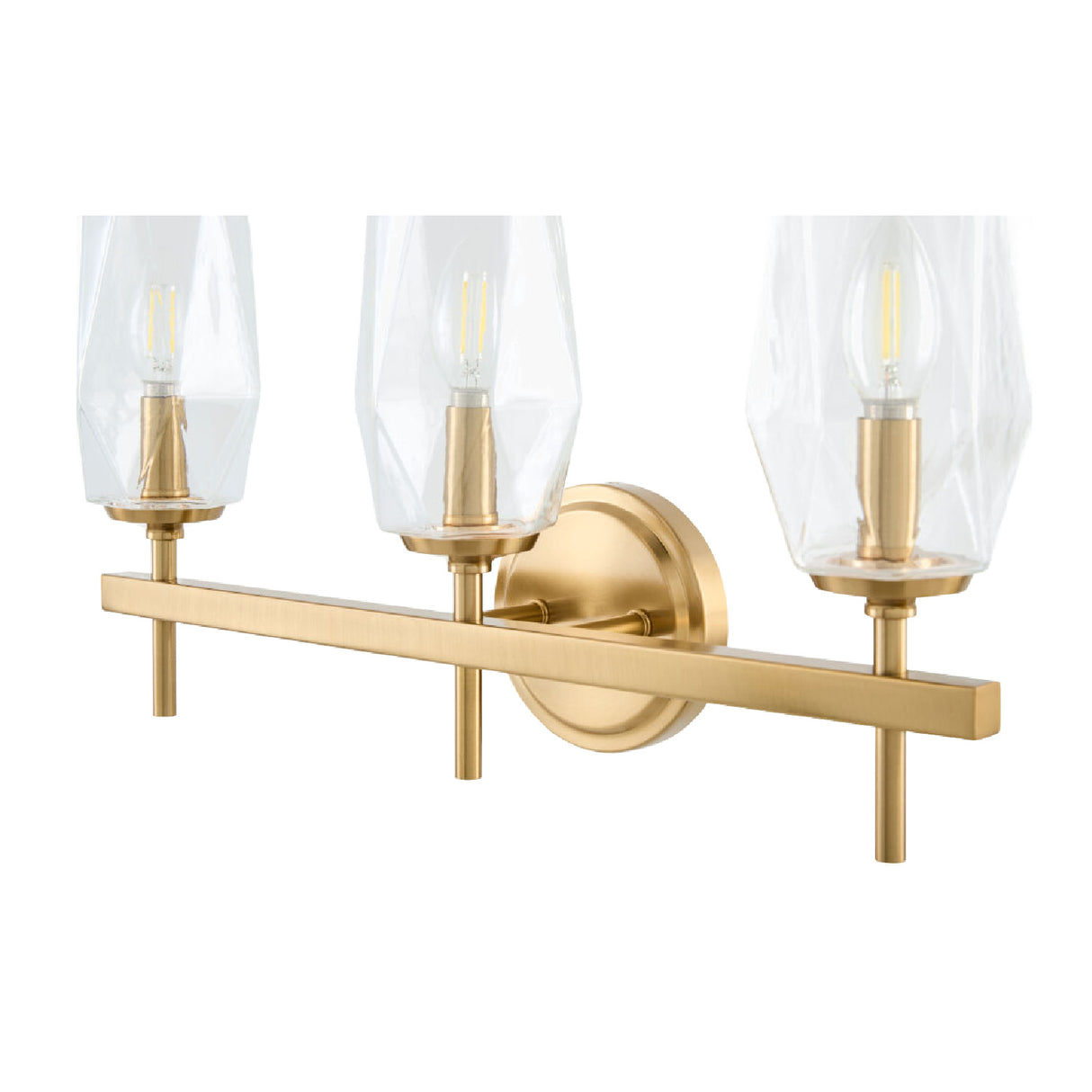 Modern European furniture - Faceted Clear Glass Wall Lamp - www.oroa.com | Oroa.com
