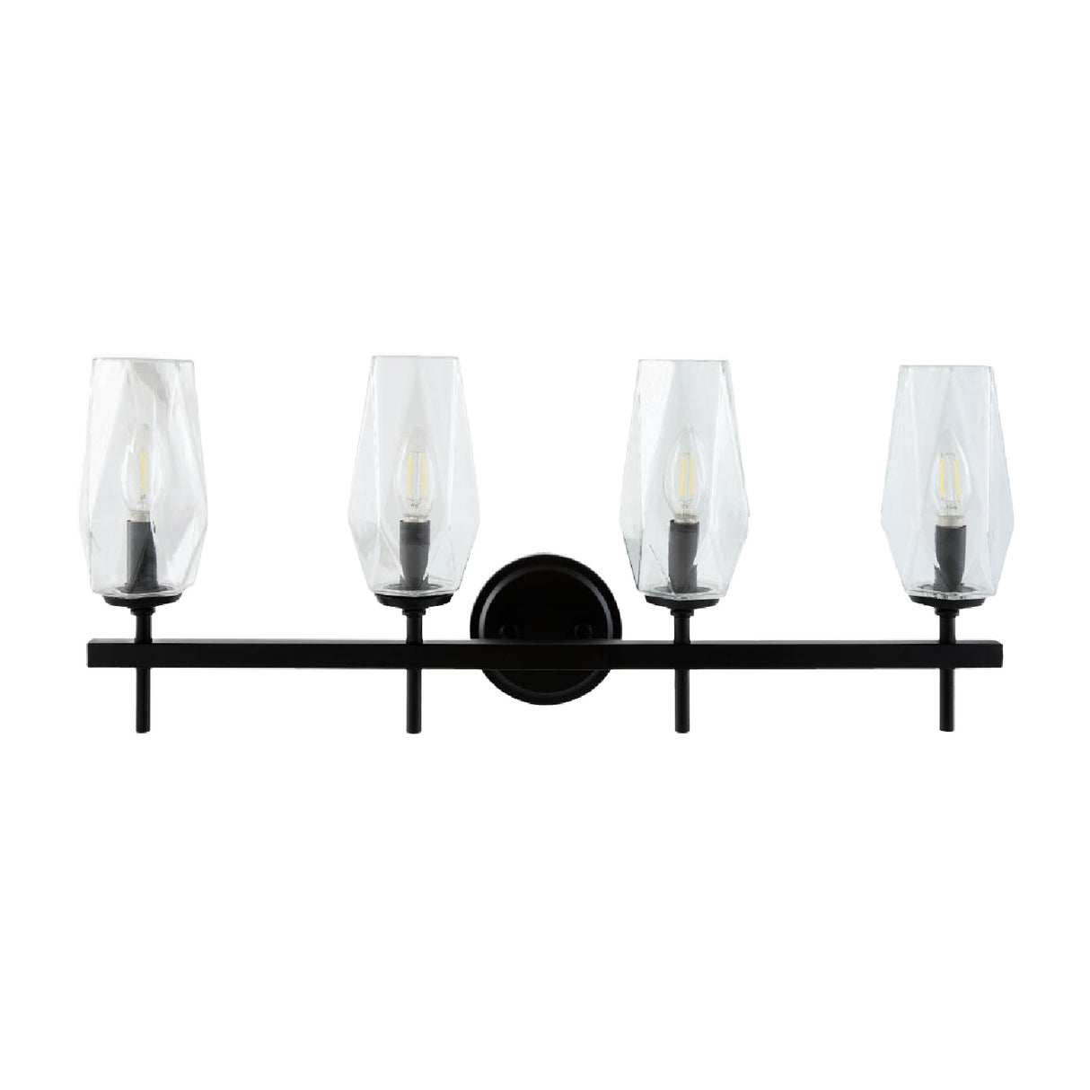 Modern European furniture - Faceted Clear Glass Wall Lamp - www.oroa.com | Oroa.com