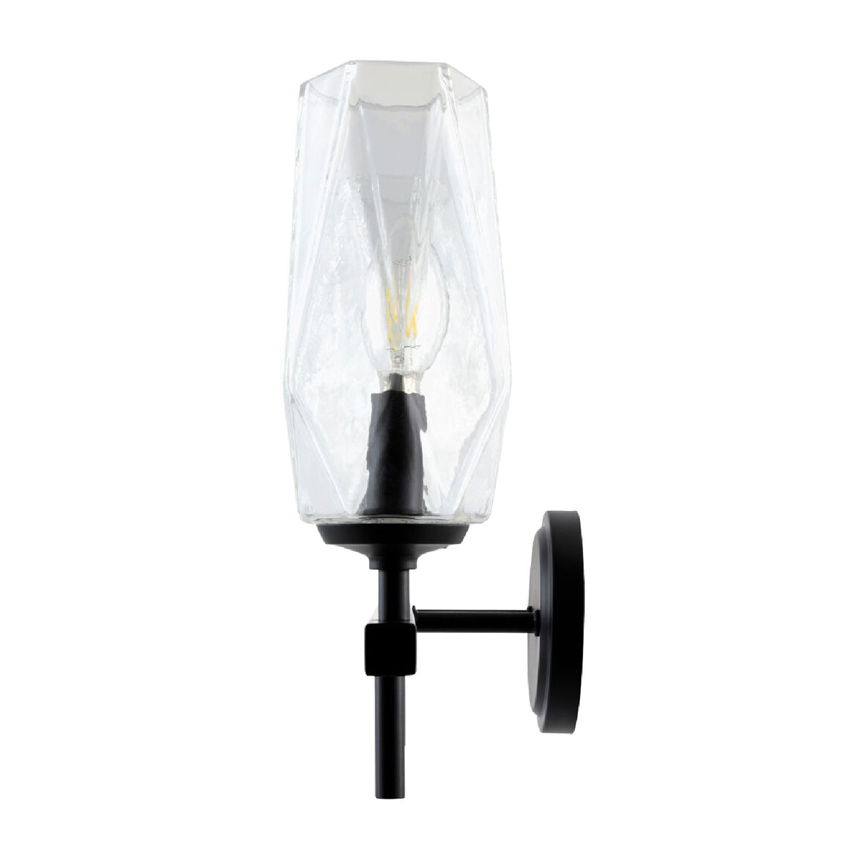 Modern European furniture - Faceted Clear Glass Wall Lamp - www.oroa.com | Oroa.com