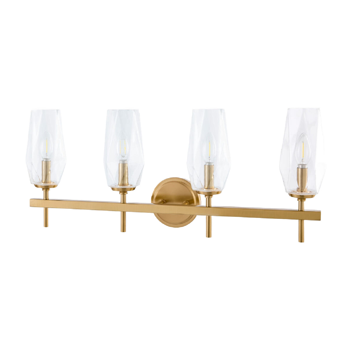 Modern European furniture - Faceted Clear Glass Wall Lamp - www.oroa.com | Oroa.com