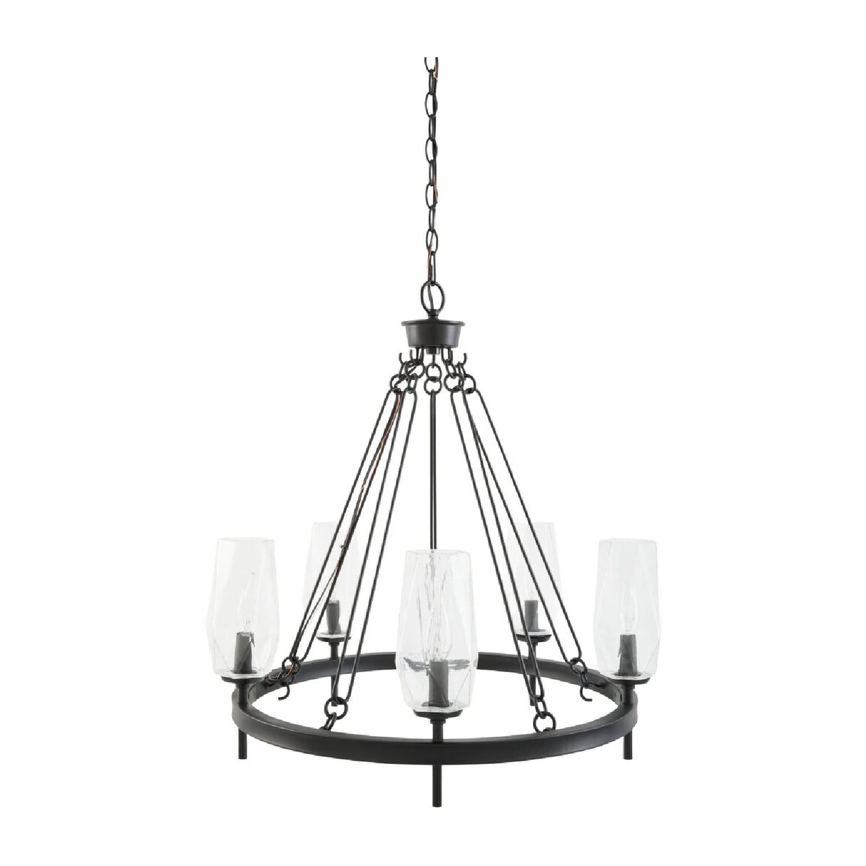 Modern European furniture - Faceted Clear Glass Chandelier - www.oroa.com | Oroa.com