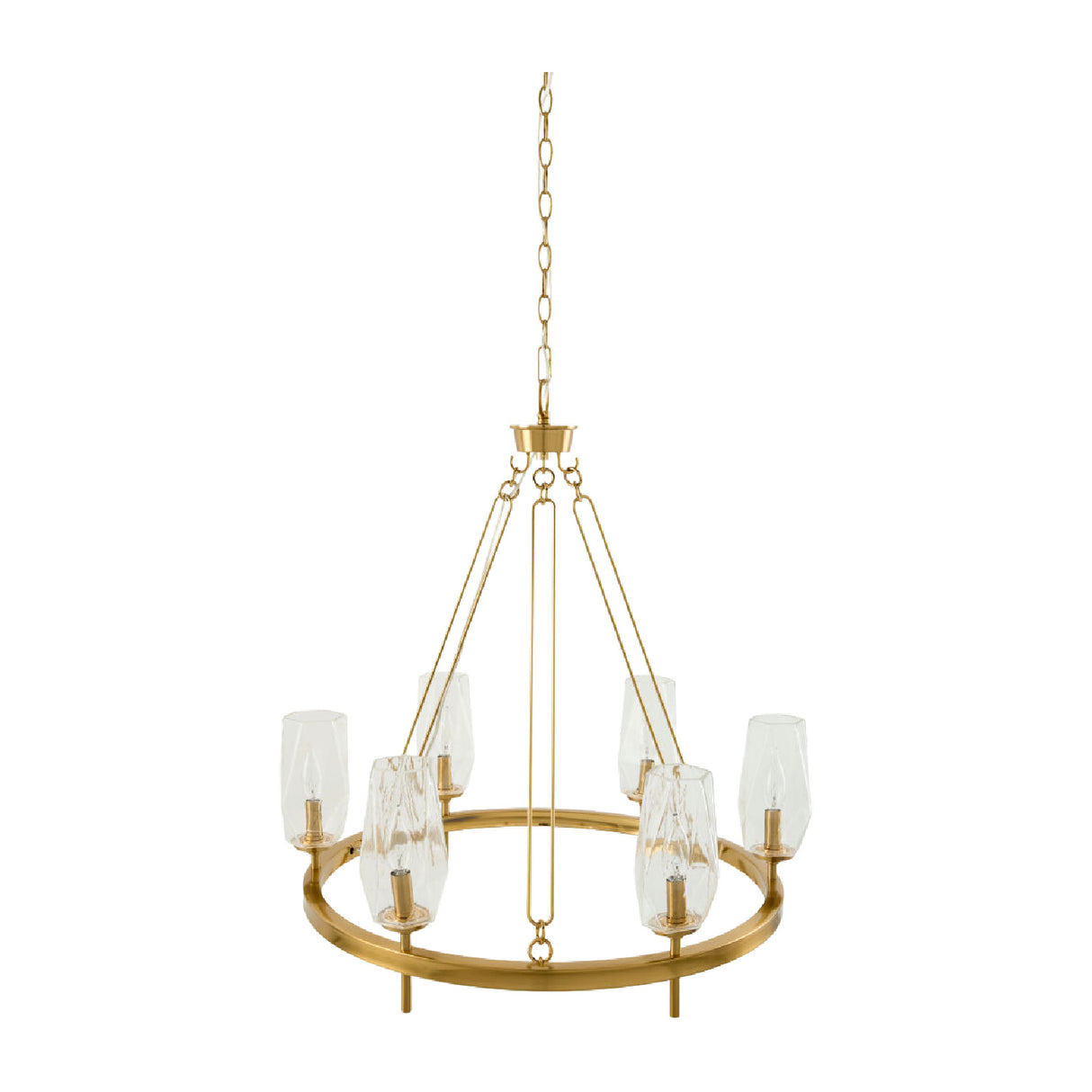 Modern European furniture - Faceted Clear Glass Chandelier - www.oroa.com | Oroa.com