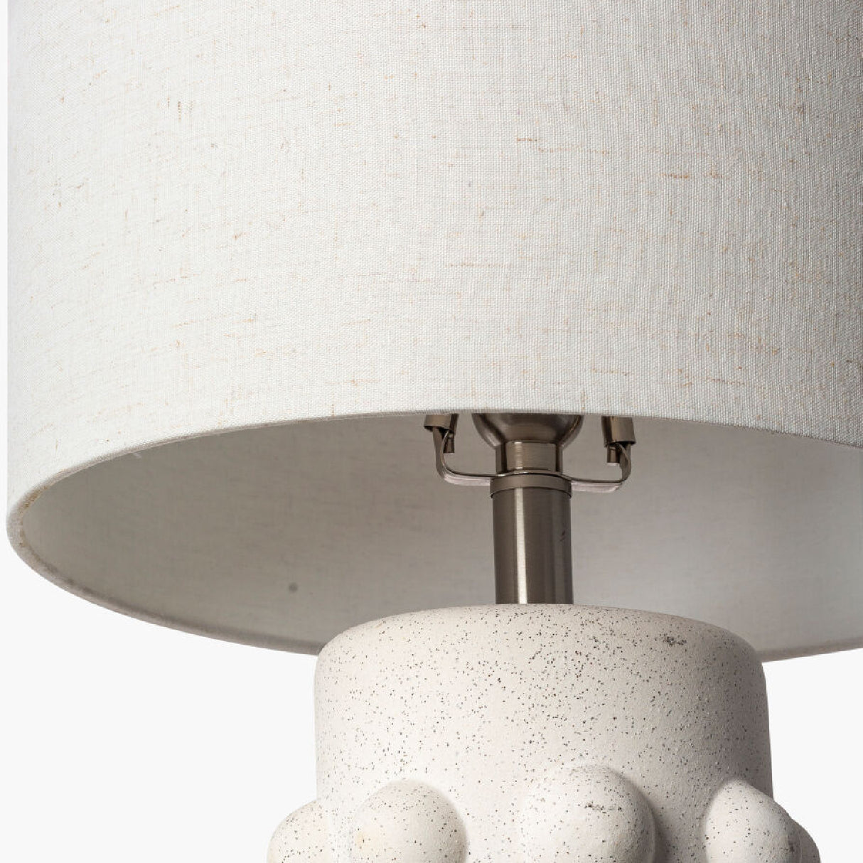 Modern European furniture - Cream Ceramic Linen Table Lamp - www.oroa.com | Oroa.com