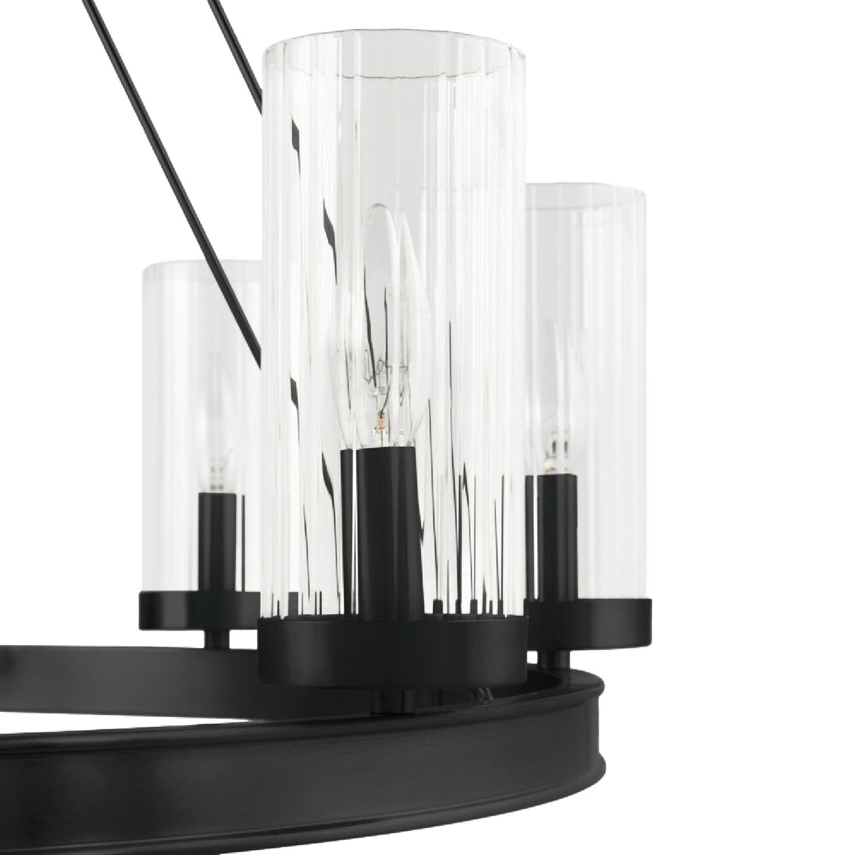Modern European furniture - Cylindrical Glass 8-Light Chandelier L - www.oroa.com | Oroa.com