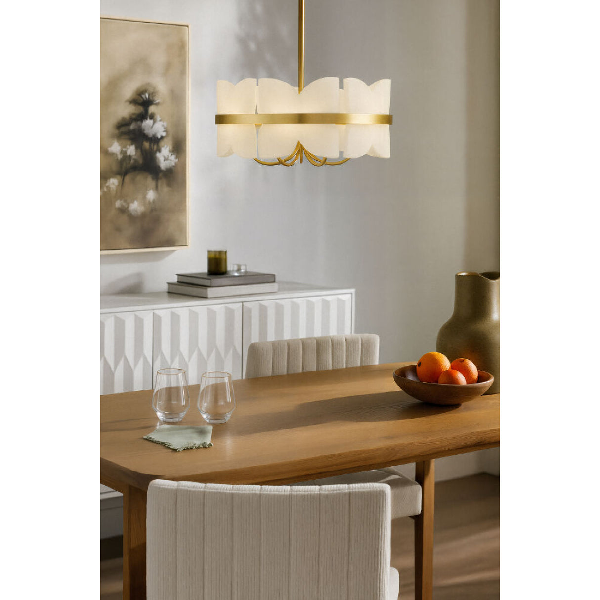 Modern European furniture - White Stone 4-Light Pendant Lamp - www.oroa.com | Oroa.com