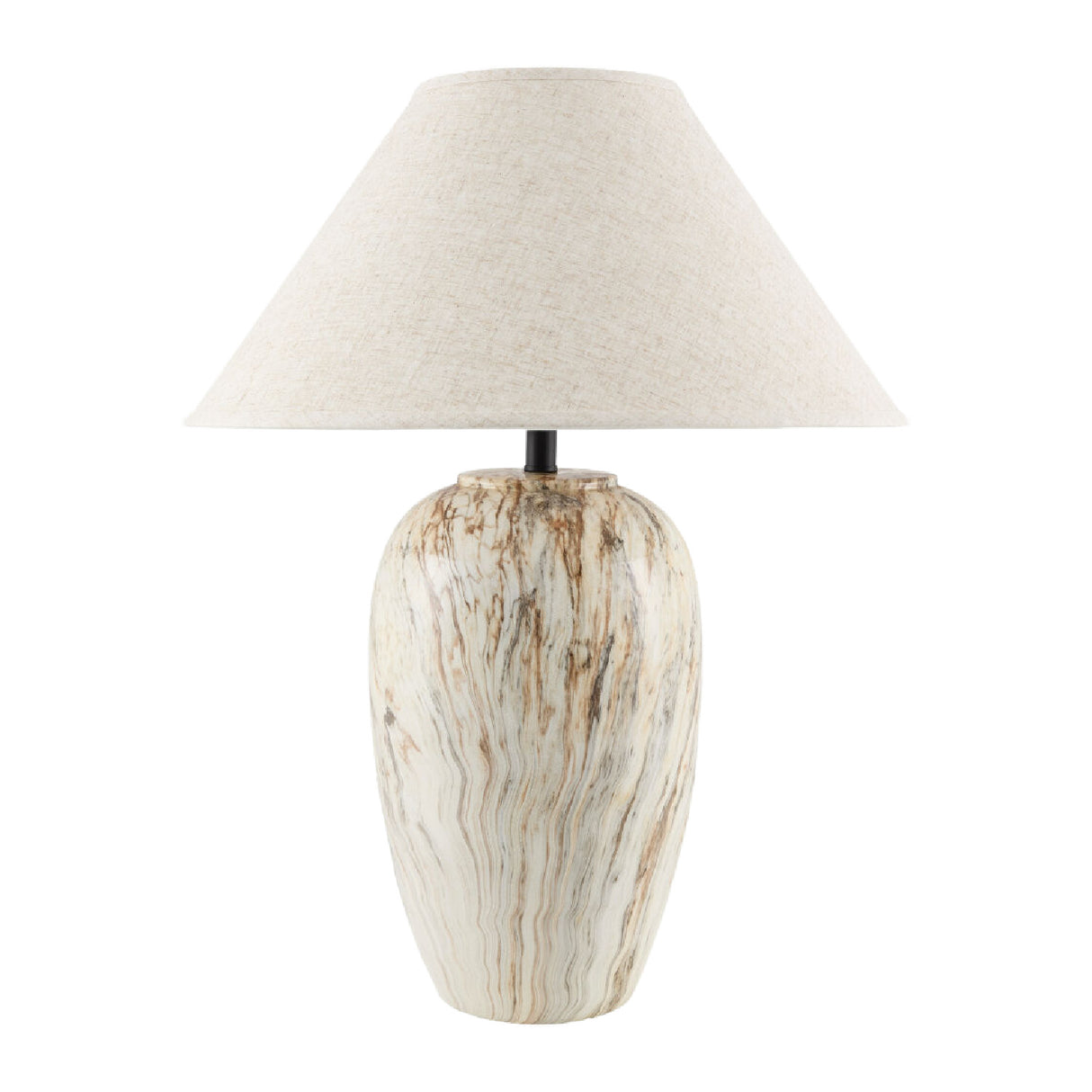 Modern European furniture - Glazed Brown Ceramic Table Lamp - www.oroa.com | Oroa.com