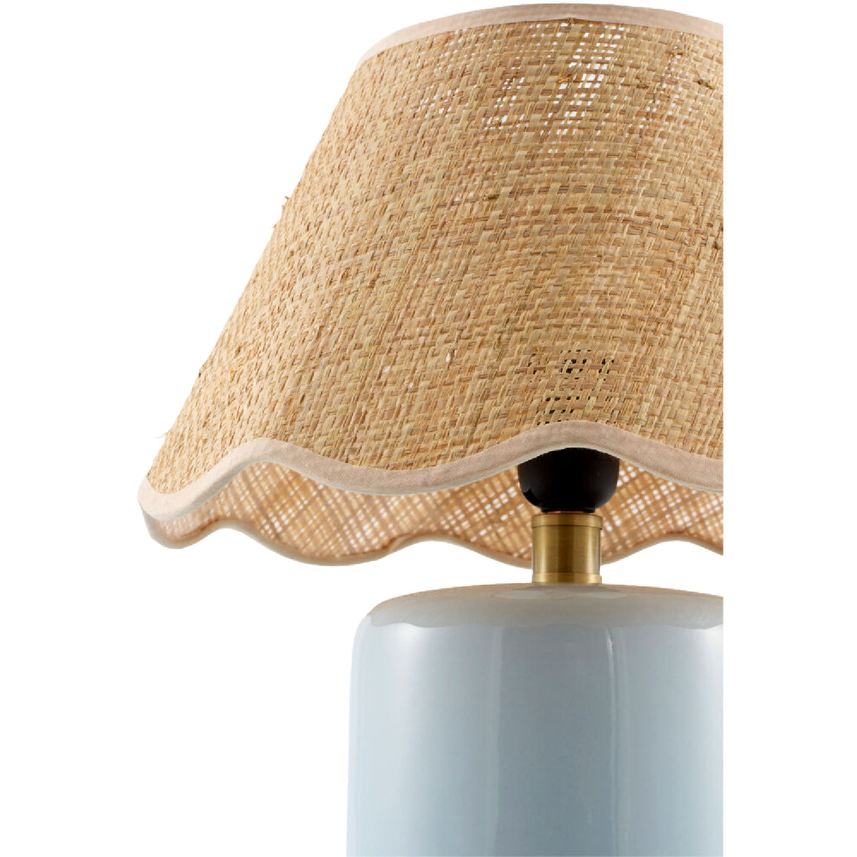 Modern European furniture - Scalloped Edge Seagrass Table Lamp - www.oroa.com | Oroa.com