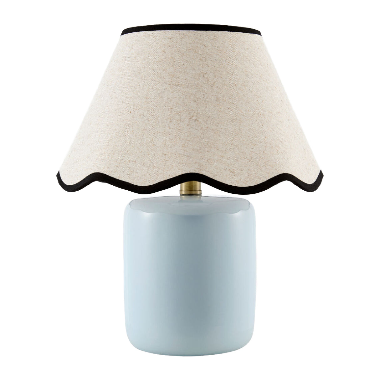 Modern European furniture - Scalloped Linen Ceramic Table Lamp - www.oroa.com | Oroa.com