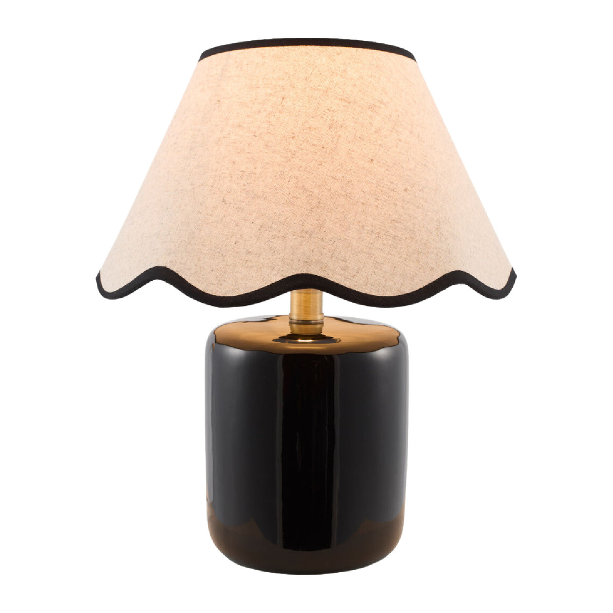 Modern European furniture - Scalloped Linen Ceramic Table Lamp - www.oroa.com | Oroa.com