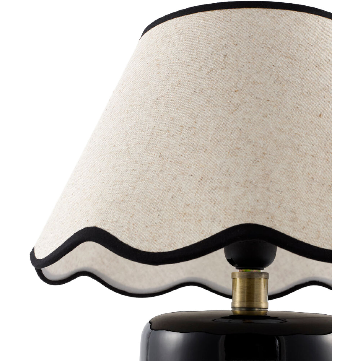 Modern European furniture - Scalloped Linen Ceramic Table Lamp - www.oroa.com | Oroa.com