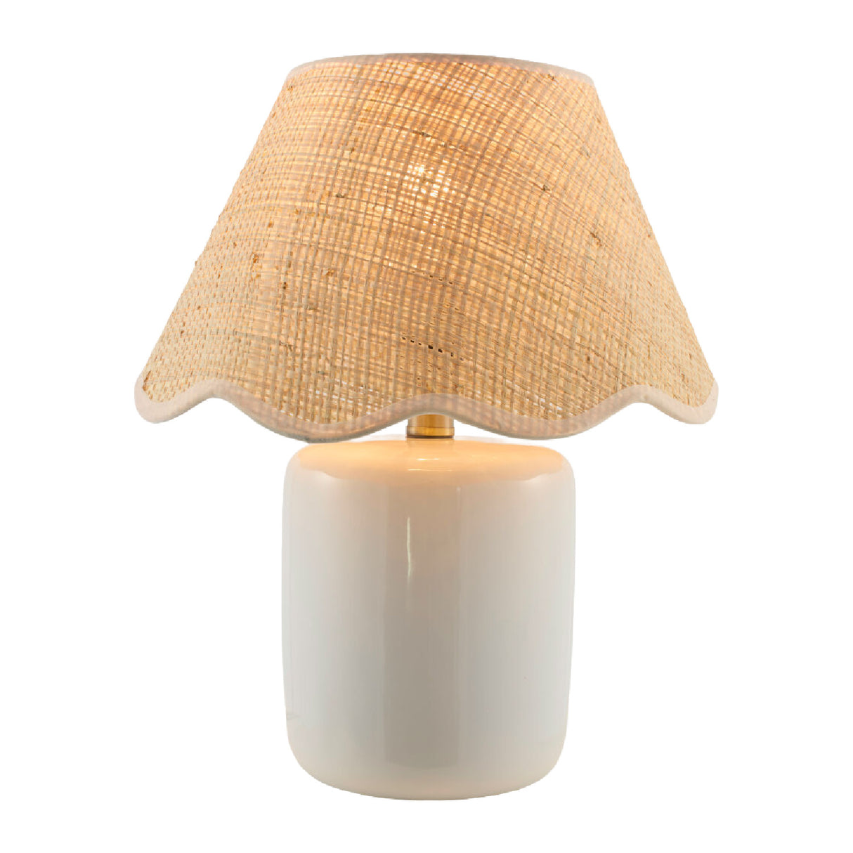 Modern European furniture - Scalloped Edge Seagrass Table Lamp - www.oroa.com | Oroa.com