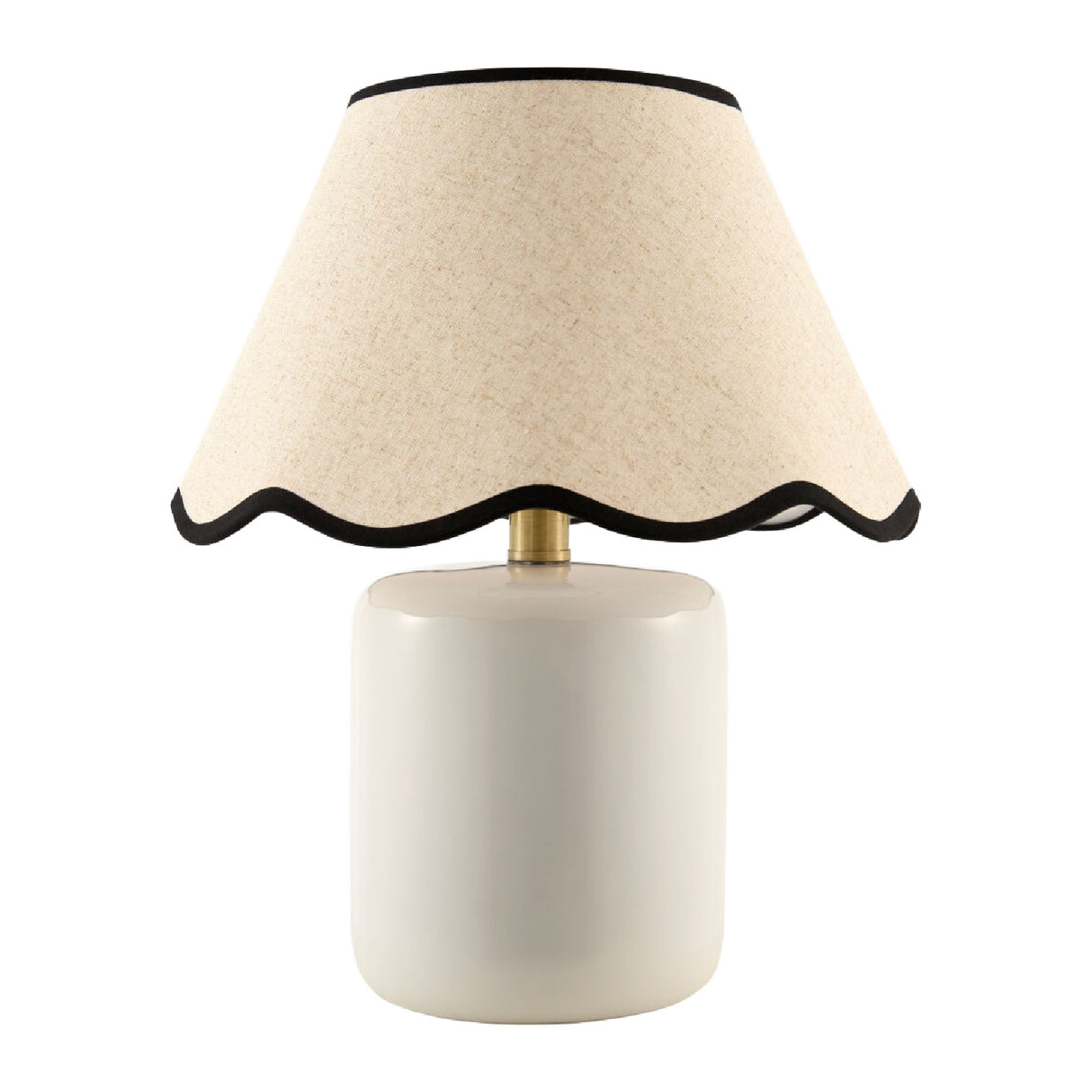 Modern European furniture - Scalloped Linen Ceramic Table Lamp - www.oroa.com | Oroa.com