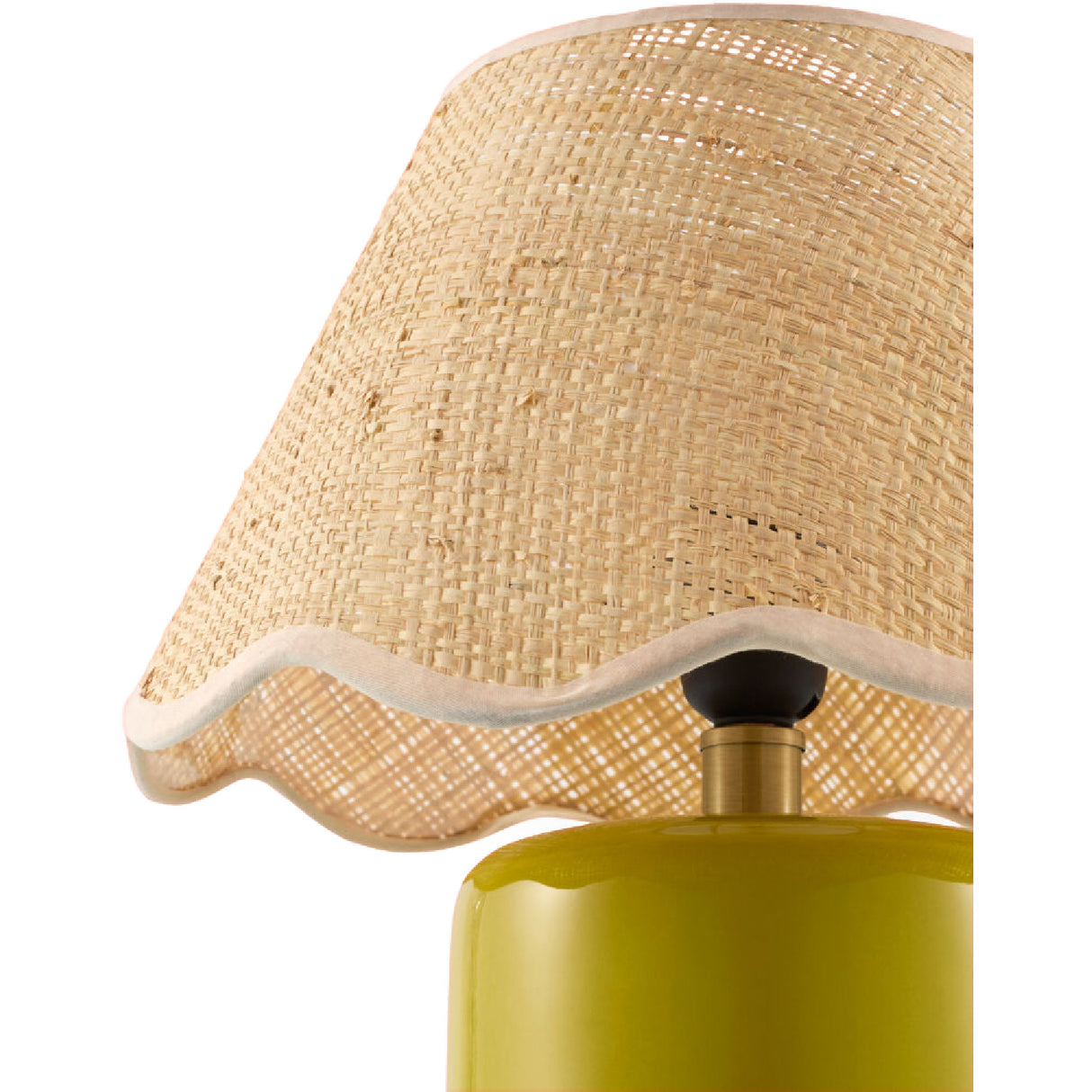 Scalloped Edge Seagrass Table Lamp | Oroa.com