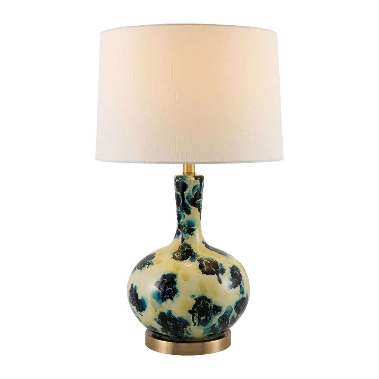 Modern European furniture - Painted Blue Glass Table Lamp - www.oroa.com | Oroa.com
