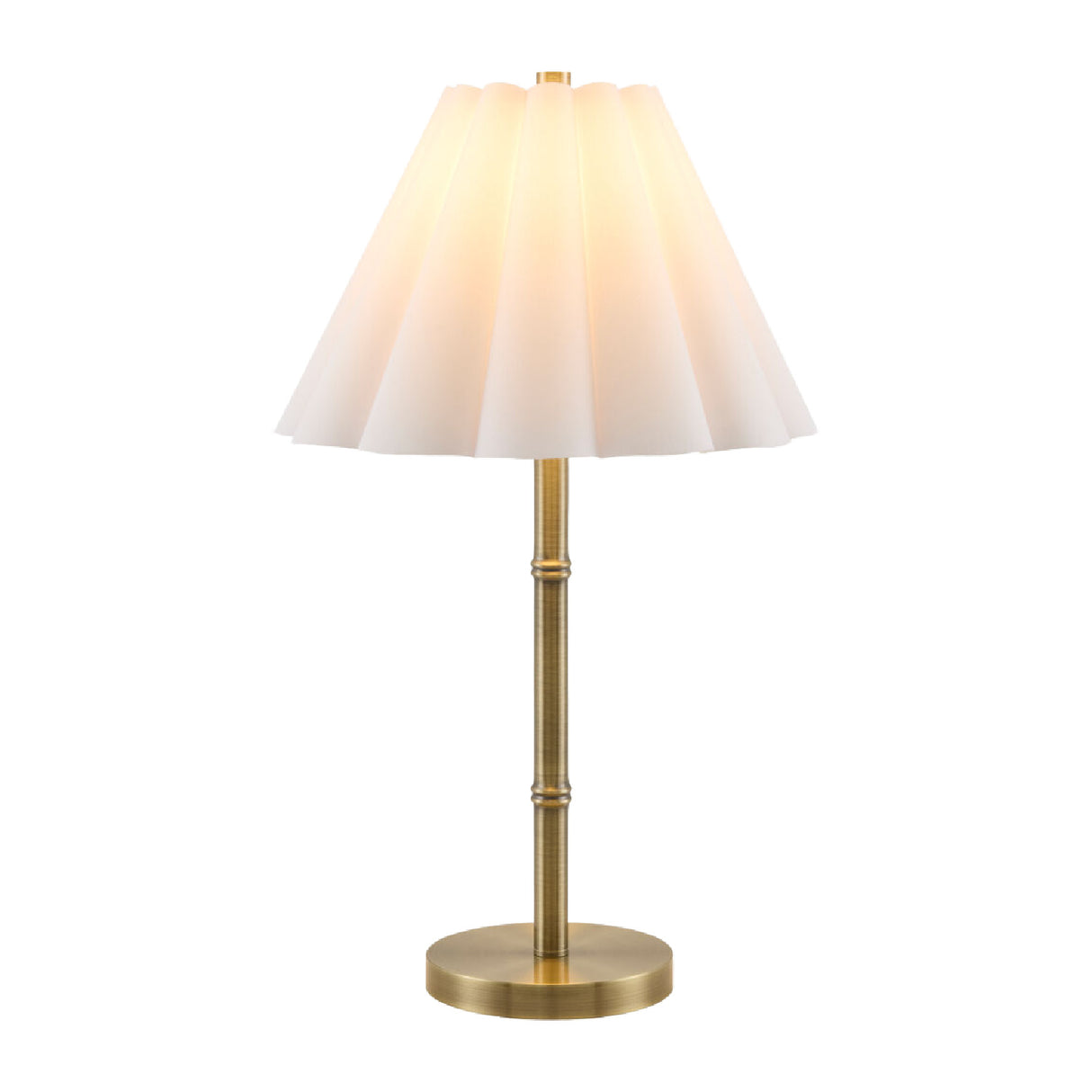 Modern European furniture - White Scalloped Linen Table Lamp - www.oroa.com | Oroa.com