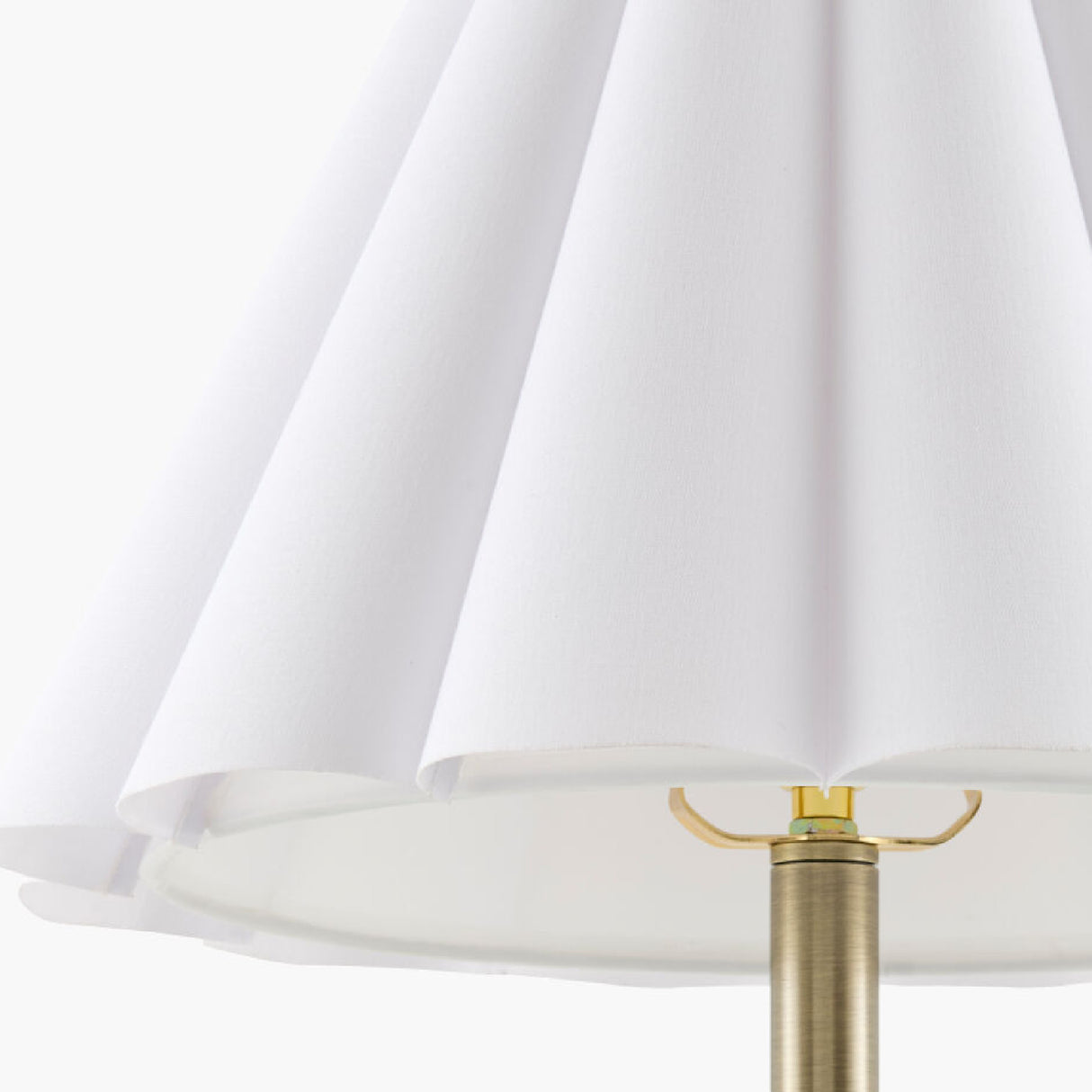 Modern European furniture - White Scalloped Linen Table Lamp - www.oroa.com | Oroa.com