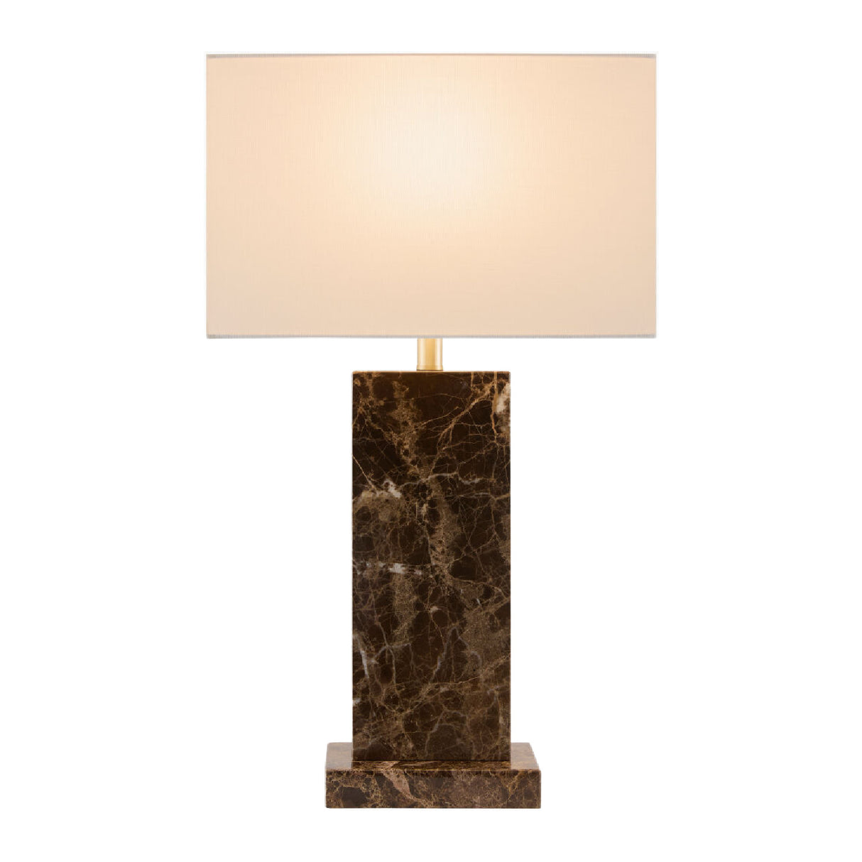 Modern European furniture - Rectangular Brushed Marble Table Lamp - www.oroa.com | Oroa.com