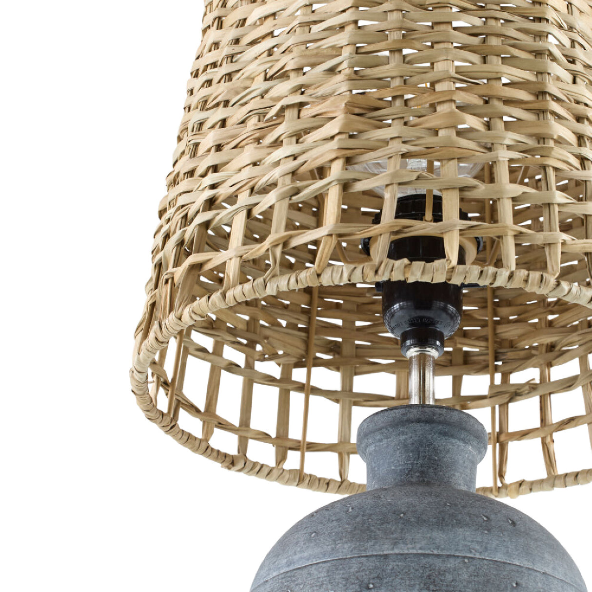 Modern European furniture - Woven Seagrass Ceramic Table Lamps (2) - www.oroa.com | Oroa.com